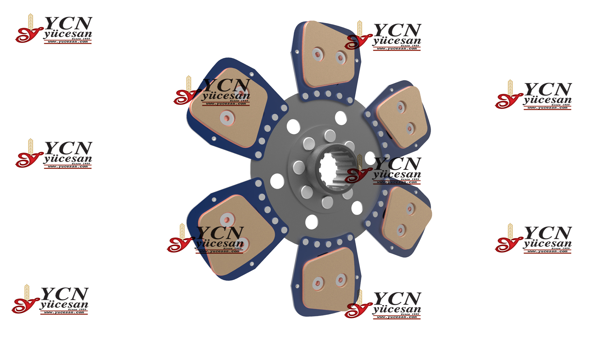DEBRİYAJ DİSKİ (BRONZ 6 PAD) (14 DİŞ) YAYSIZ