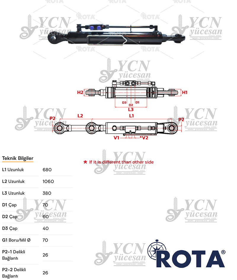 HİDROLİK YAN KOL BAŞI (C KAFA) R-L  CAT2