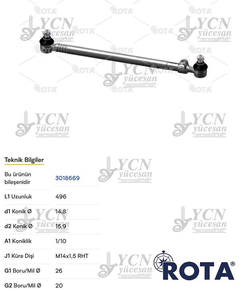 KOMPLE ROT (ERKEK ROT+DİŞİ ROT)
