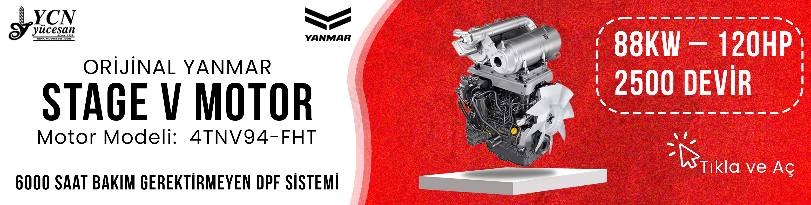 MOTOR KOMPLE STAGE V 88KW - 120HP - 2500 DEVİR