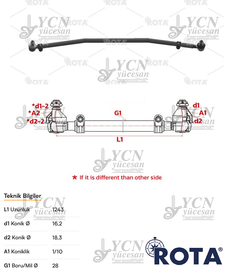 ENLEM ROT KOMPLE (EĞİK-DİNGİL ALTI)