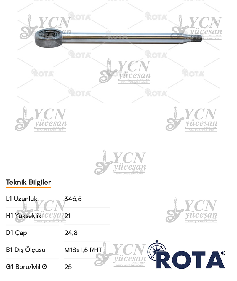 HİDROLİK DİREKSİYON PİSTON ROTU (YUVARLAK)