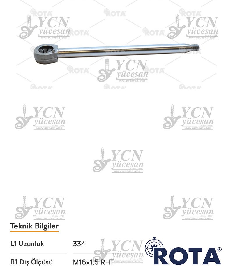 HİD. DİREKSİYON PİSTON ROTU (KONİK UÇLU) YM. (M16)